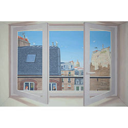 Trompe l'oeil peinture fenêtres invalides - Artiste peintre à Paris