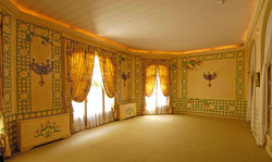 Trompe l'oeil peinture décor Régina - Artiste peintre à Paris