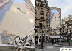 Trompe l'oeil peinture Etienne Marcel - Artiste peintre à Paris